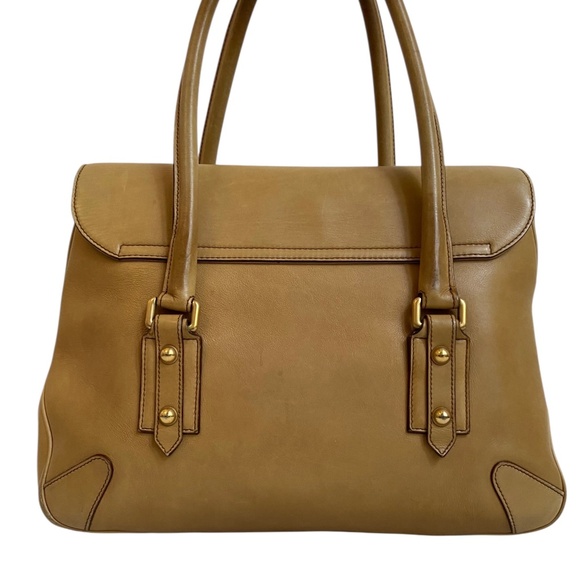 Gucci w/ COA Horsebit Chain Leather Shoulder Bag - Camel Tan - Authentic Satchel - Picture 3 of 16